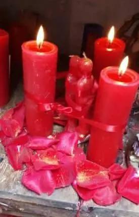 Trabajo espiritual realizado con velas
